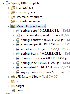 2_SpringJDBCTemplate_Libraries_Used