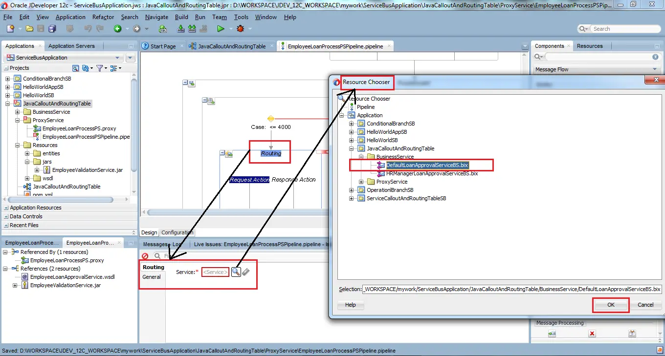 39_OSB-12c_Java_Callout_and_Routing_Table_example_drag_drop_Routing_Table_node_set_Routing_for_case_1