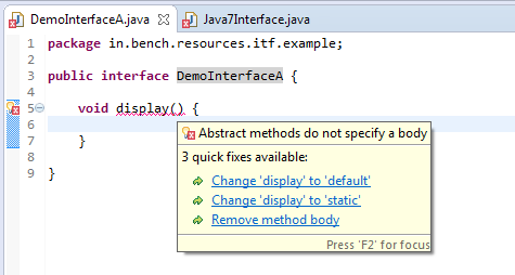 java interface interview method answers question benchresources error