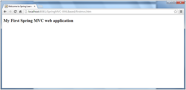 Spring MVC: Creating “Hello World” web application based on XML ...
