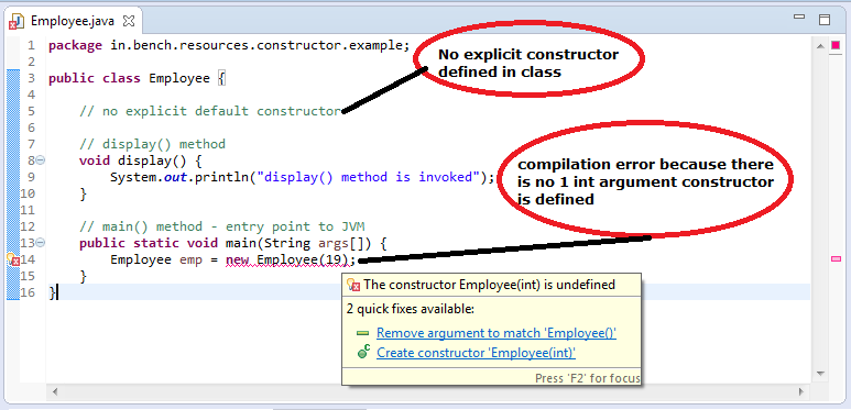 default assignment constructor