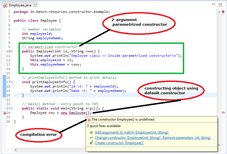 assignment constructor java