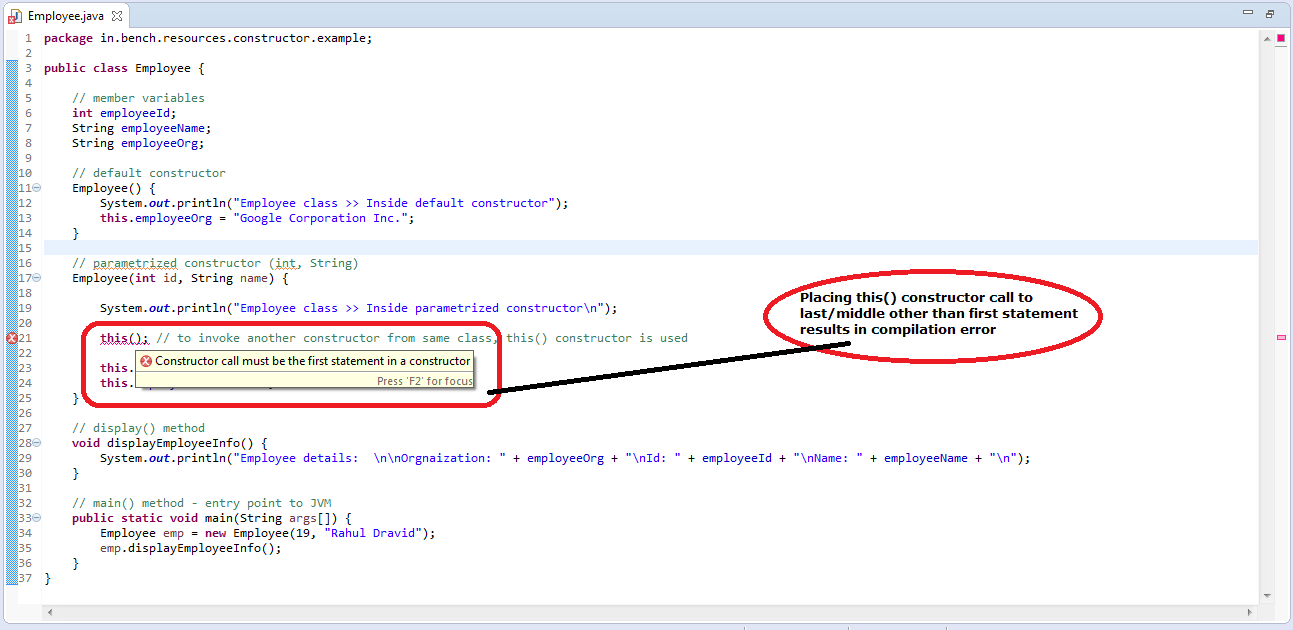 java constructor example