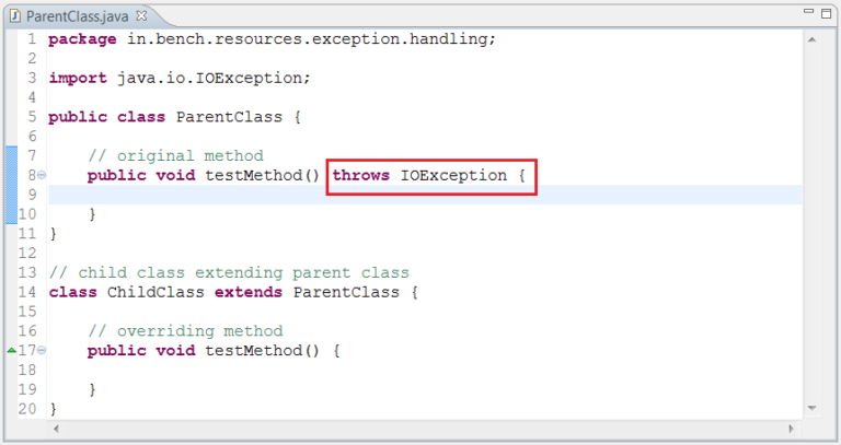Java - Rules for Exception handling w.r.t Method Overriding ...