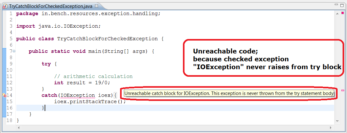 Java - throws keyword or clause - BenchResources.Net