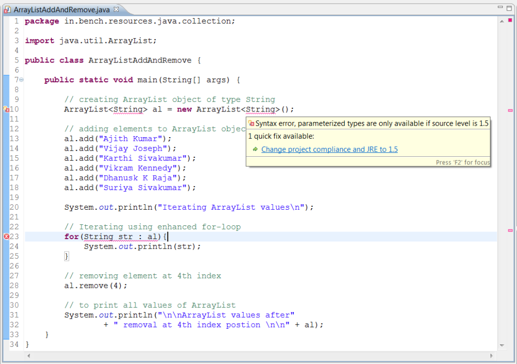 Eclipse IDE - Java compiler compliance level issue - BenchResources.Net