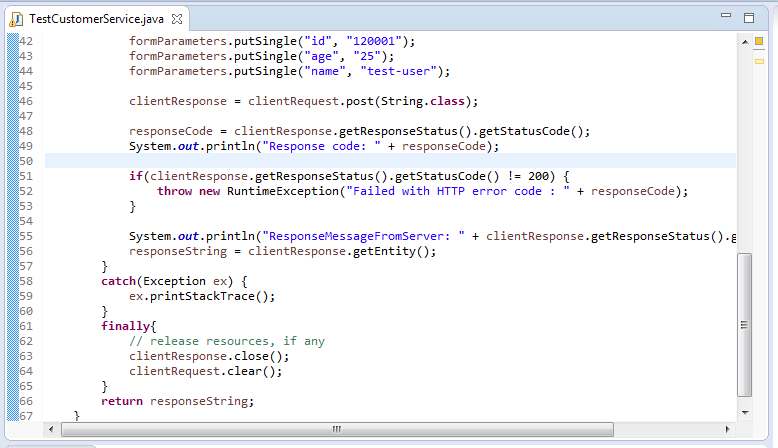 jumping line in java
